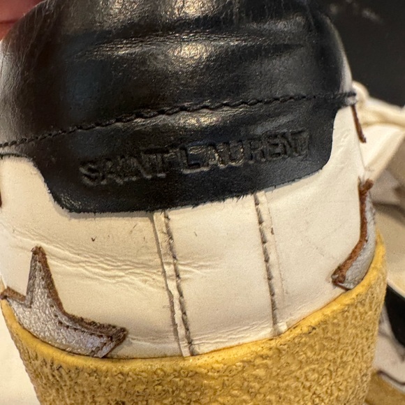Authentic Saint Laurent Leather Star Sneakers - Picture 17 of 17